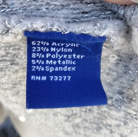 Apt. 9 Sparkling Scoop Neck Asymmetrical Cut Sweater Sz M - Picture 5 of 6